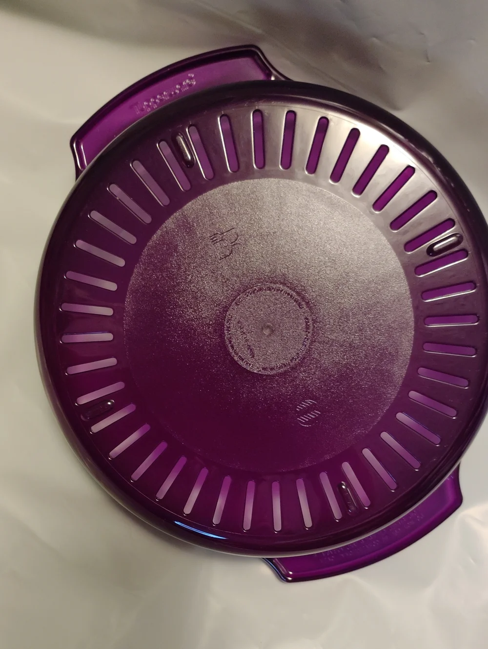 Tupperware TupperWave Stack Cooker Colander In Purple Or A Microwave Plate Cover